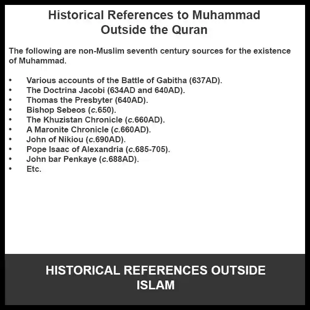 Historical references to Muhammad outside the Quran and Islam
