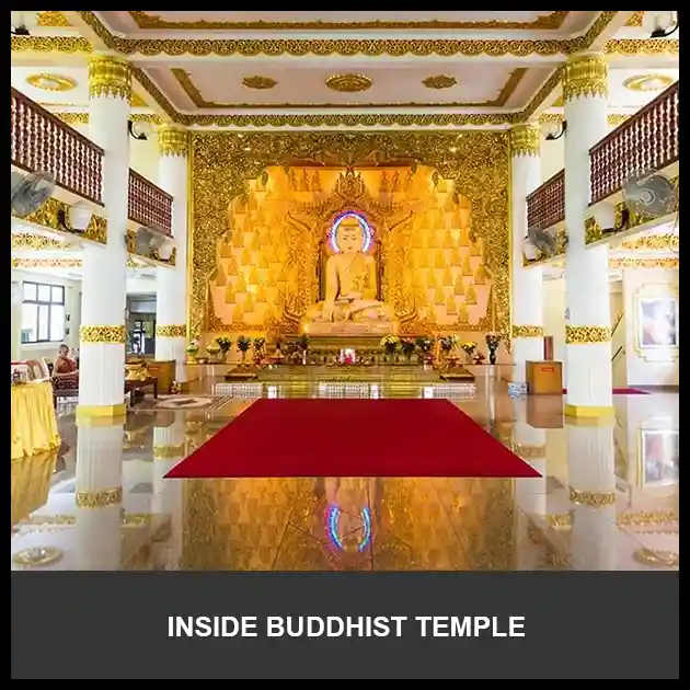 Inside image of Buddhist temple