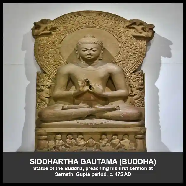 Siddhartha Gautama Buddha statue preaching first sermon